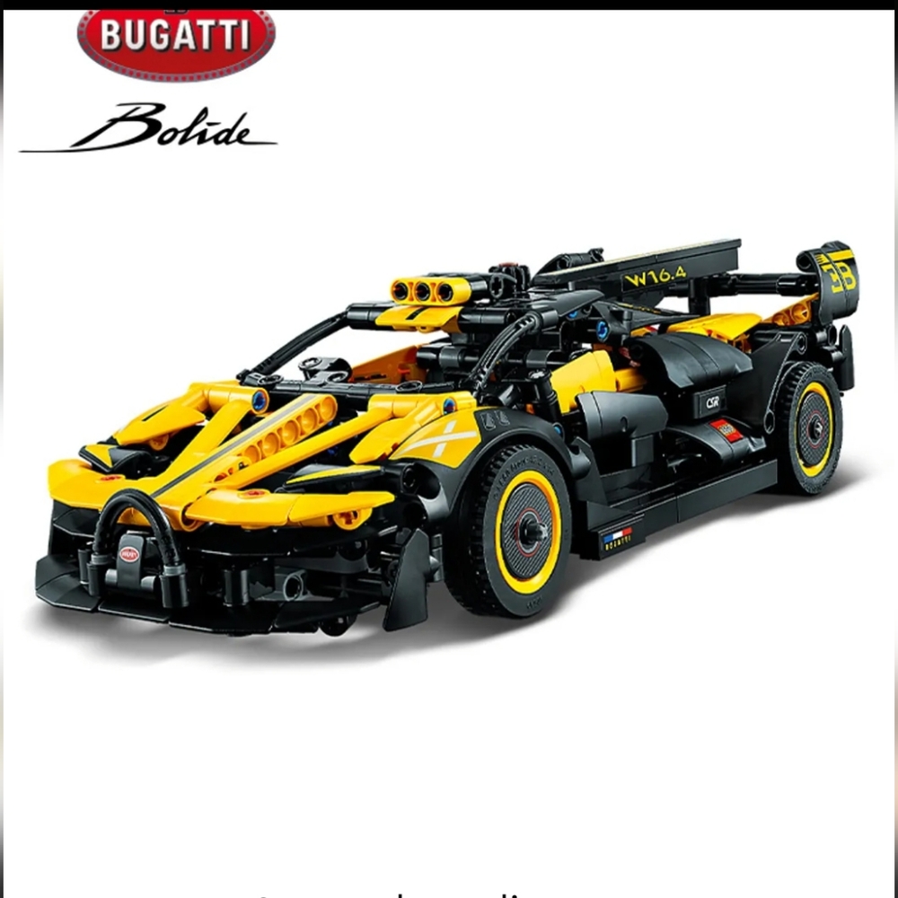 New!Bugatti Yellow and Black Building Sets & Blocks